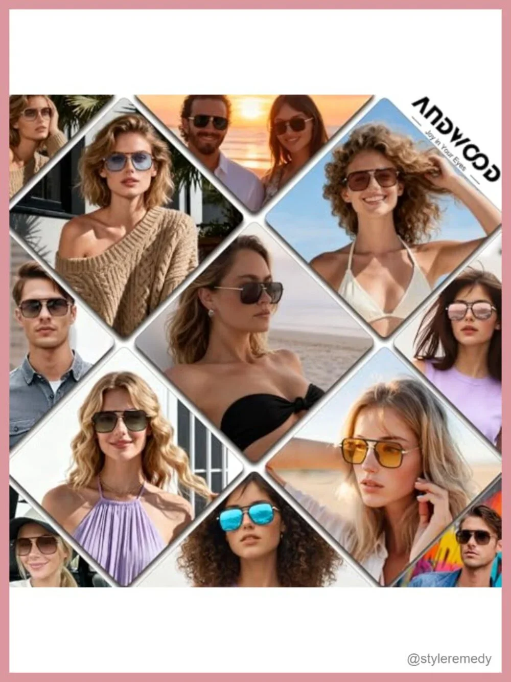 Retro Square Aviator Polarized Sunglasses for Women Men